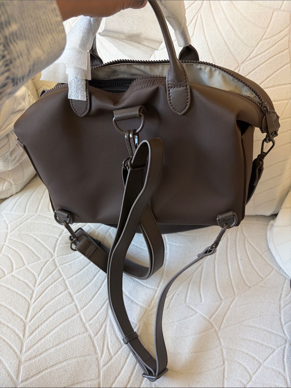Mina Baie Nylon Brown Expresso Emmy Bag - Picture 10 of 12